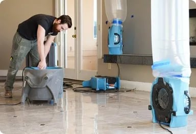 Fire damage restoration equipment and cleanup