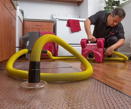 Fire and smoke damage restoration work